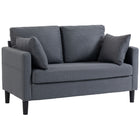 HOMCOM - Canapé 55 po deux places avec coussin à ressorts - gris foncé-Les ressorts ensachés et le noyau en mousse d'origine offrent un soutien équilibré et durable   