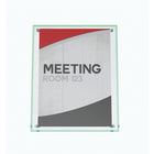 Deflecto - Porte-affiche à bord biseauté  - 8 1/2 po x 11 po - bordure teintée verte-10