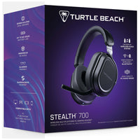 Turtle Beach - Casque de jeu Earforce Stealth 700 V3 pour PC - Noir-Système audio sans fil multiplateforme CrossPlay - Les deux émetteurs sans fil USB et le bouton unique sur le casque vous permettent de basculer rapidement entre votre PC ou votre PlayStation, sans avoir à déplacer l'émetteur ni à brancher des câbles.