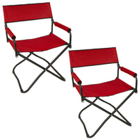 My Home My Living - Chaises de réalisateur d'extérieur - Rouge - Lot de 2-Dimensions hors tout : 23,5" L x 22,5" P x 32" H