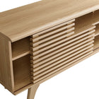 Modway - Render 71 po Meuble téléviseur multimédia, Chêne-Construction durable en panneaux de particules et MDF