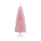 HOMCOM - Sapin de Noël artificiel de 5 pi avec ouverture automatique - Rose-Arbre de Noël artificiel de style réaliste 