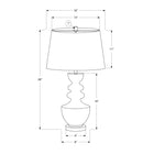 Monarch Specialties - Luminaire - 28 po H Lampe De Table - Résine Grise - Abat-Jour Gris - Transitionnel-La construction en résine brune de haute qualité associée à une base en acrylique transparent renforce non seulement la stabilité, mais ajoute également une touche sophistiquée à votre table d'appoint, table de chevet ou table console