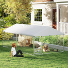 PawHut - Parc extérieur pour chien avec bols rotatifs réglables 13,1 pi L x 7,5 pi l x 5,2 pi H-Les tubes à emboîter permettent un montage plus rapide 