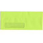 JAM Paper Enveloppe à fenêtre nº 10 (4,13 po x 9,5 po) nuances vives, limette, 500/bte-Type de produit : enveloppe recyclée à fenêtre Brite Hue
