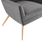Modway - Renata Bouton touffé Performance Velvet Fauteuil - Gris-Construction solide