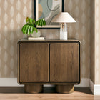 Modway - Lumo 2 portes Bois Armoire d’accent - Noyer-Conception à bord arrondi