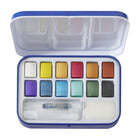 Staedtler - Godets de peinture metallisee - 12 couleurs assorties-12 crayons aquarelle metallises assortis avec pinceau à reservoir d'eau