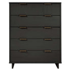 Manhattan Comfort - Granville commode haute moderne 37,8" - gris foncé-Moderne-contemporain avec une touche de glamour - grande commode pour chambre