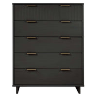 Manhattan Comfort - Granville commode haute moderne 37,8" - gris foncé-Moderne-contemporain avec une touche de glamour - grande commode pour chambre
