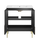 Modway - Alchemist 30" Vanette de salle de bain - Blanc Noir-Assemblée requise