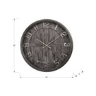 Monarch Specialties - Horloge - 30 po Rond - Surdimensionné Grand - Horloge Murale - Brun - Transitionnel-Mouvement à quartz et mécanisme anti-cliquetis pour un chronométrage précis, idéal pour les espaces calmes