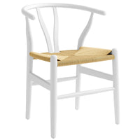 Modway - Amish 29" Chaise à manger - Blanc-Chaise à manger en bois d’orme