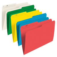 Staples Chemises de classement de couleur, format lettre, 8 1/2 po x 11 po, couleurs varies, paq./50-Créez des codes couleur pour un accès facile à vos dossiers