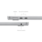 Apple - Portatif MacBook Air 13,6 po, M3, SSD 256 Go, Mémoire unifiée 16 Go, Argent, Français-Image nette, son limpide: La caméra HD 1080p, les trois micros et les quatre haut-parleurs avec Audio spatial vous offrent un son et une image incroyables.