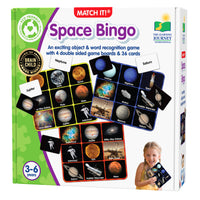 The Learning Journey - Bingo - Espace-Améliorez Les Compétences Linguistiques – Les illustrations photographiques merveilleusement lumineuses et les mots correspondants du jeu sont un excellent moyen d’enrichir le vocabulaire de votre enfant. Jouer ensemble encourage la conversation et la discussion sur les différentes images, ce qui est un excellent moyen d’améliorer les compétences conversationnelles