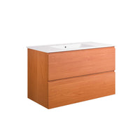 Modway - Scenic Support mural de 36" Vanette de salle de bain - Blanc cerise-Armoire de toilette murale pour salle de bain