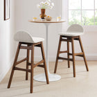 Modway - Juno Tabouret de bar - Tissu ivoire - Ensemble de 2-Tissu tissé en bruyère