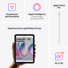 Apple – iPad mini, écran Liquid Retina 8,3 po, Wi-Fi, puce A17 Pro, 128 Go, iPadOS 18, violet-Connectivité: Profitez de la connectivité sans fil rapide du Wi-Fi 6E. Travaillez d’à peu près partout et transférez photos, documents et vidéos volumineuses en un flash. Et utilisez le connecteur USB-C pour des transferts câblés plus rapides