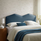 Modway - Cosette Performance Velvet Tête de lit pleine grandeur, Bleu Cadet-Ajustable