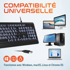 Delton - Clavier KB20 à grandes touches avec rétroéclairage, noir-Des touches multimédia dédiées permettent d'accéder instantanément aux fonctions courantes telles que le réglage du volume