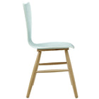 Modway - Cascade Chaise à manger Ensemble de 4 - Bleu clair-Arrière évasé organique contourné