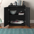 Hudson&Canal - Meuble d'appoint Mansfield de 71 cm de largeur, , grain noir-Dimensions du produit : 14" L x 27,75" l x 32" H
