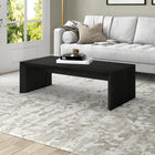 Hudson&Canal - Table basse rectangulaire Oswin , 48 po de largeur, grain noir-Nettoyer avec un chiffon doux et sec, sans produits chimiques agressifs ni produits de nettoyage abrasifs