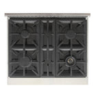 Kucht - 30 po Série KFX-X Cuisinière Pro Style au gaz propane - Acier inoxydable/Gris ciment-Grilles en fonte robustes pour déplacer les ustensiles sans les soulever