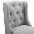 Modway - Baronet Bouton à touffe Tissu rembourré Tabouret de comptoir - Gris clair-Capacité de poids du tabouret de bar : 500 lb