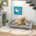 PawHut - Canapé pour chien avec housse lavable, pieds antidérapants - gris-Le design élégant complète la décoration intérieure tout en offrant une fonctionnalité pour l'animal 