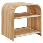 Modway - Eve Rotin naturel courbé Table d’appoint - Naturel-Rotin naturel