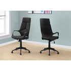 Monarch Specialties - 7272 Chaise De Bureau Dossier Haute Exec - Noir/Tissu Noir-Dimensions de la boîte: 27 po L x 11 po L x 23 po H, poids de la boîte: 32 lb
