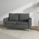 HOMCOM - Canapé loveseat 56 po pour chambre avec poches latérales - gris-Coussin d'assise rembourré en mousse haute densité et ressorts internes pour un confort optimal 