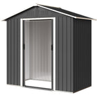 Outsunny - Abri de jardin extérieur 6,5 pi x 3,5 pi, gris foncé-Beaucoup d’espace de rangement 
