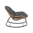 Manhattan Comfort - Ensemble de 6 fauteuils à bascule modernes d'extérieur Benson - Gris-Assemblage à domicile requis Tout le matériel inclus