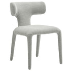 Modway - Stellan Dos courbé Boucle Tapis Chaise à manger Ensemble de 2 - Gris colombe-Ensemble de 2 chaises