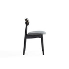 Manhattan Comfort - Lot de 2 chaises de salle à manger Colbert 44,5 cm style industriel chic, rembourrées, noir et gris-Hauteur d’assise : 46 cm avec une capacité de poids de 125 kg