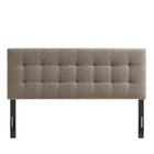 Modway - Lily Rembourré Tête de lit Queen size, Taupe-Construction rembourrée