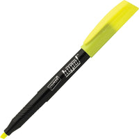 Staples - Hype! Pen-Style Surligneurs - Pointe biseautée - Jaune - Paquet de 6-écrit et surligne de façon précise   