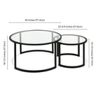 Hudson&Canal - Table basse ronde gigogne Mitera - Bronze noirci-10
