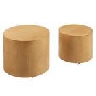 Modway - Amani Nidification ronde Tables basses Ensemble de 2 - Naturel-Arrivée entièrement assemblée