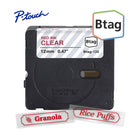 Brother - BTAG132 Ruban non laminé transparent avec texte rouge authentique pour étiqueteuse P-touch, 12 mm (L) x 4 m (l)-Btag + P-touch = une équipe créative du tonnerre. Utilisez les rubans d’étiquettes non laminées Btag de 12 mm conçus spécialement pour les étiqueteuses P-touch PT-N10, PT-N20 et PT-N25BT de Brother.