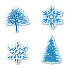 Geographics - Pins et Flocons de Neige Sceaux - 1,25 po - 40 Pqt-Paquet de 40