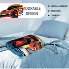 Bell+Howell - Couverture lestée pour enfants - 7 lb - Cars-NON TOXIQUE et FIXE, Couche interne composée de perles de verre non toxiques, inodores et hypoallergéniques. Les perles de verre sont fixées et ne roulent pas d'un côté de la couverture.