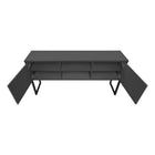 Monarch Specialties - Huche De Bureau - 72 po L - Travail - Portes De Stockage - Travail - Qualité Commerciale - Stratifié Gris-8