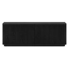 Hudson&Canal - Meuble TV Easton pour téléviseurs jusqu'à 75" - Grain noir-Une conception de transition peut accueillir des téléviseurs jusqu'à 75 pouces pour votre espace de divertissement