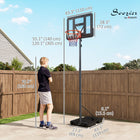 Soozier – Panier de basketball portatif extérieur-2 roues sur la base assurent un déplacement facile
