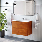 Modway - Scenic Fixation murale de 30" Vanette de salle de bain - Blanc cerise-Construction en mélamine