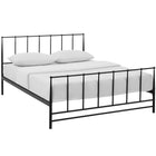 Modway - Estate Lit King, Brown-Capsules de pied non marquées